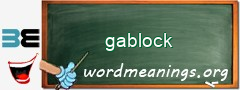 WordMeaning blackboard for gablock